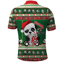 Cute Panda Claus Christmas Polo Shirt Panda Santa Claus - Wonder Print Shop