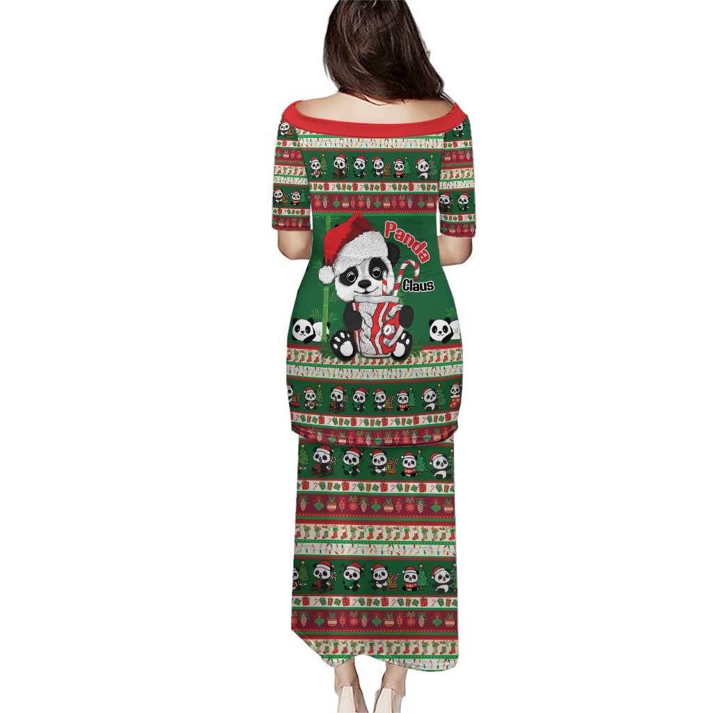 Cute Panda Claus Christmas Puletasi Panda Santa Claus - Wonder Print Shop