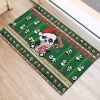 Cute Panda Claus Christmas Rubber Doormat Panda Santa Claus - Wonder Print Shop