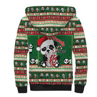 Cute Panda Claus Christmas Sherpa Hoodie Panda Santa Claus - Wonder Print Shop