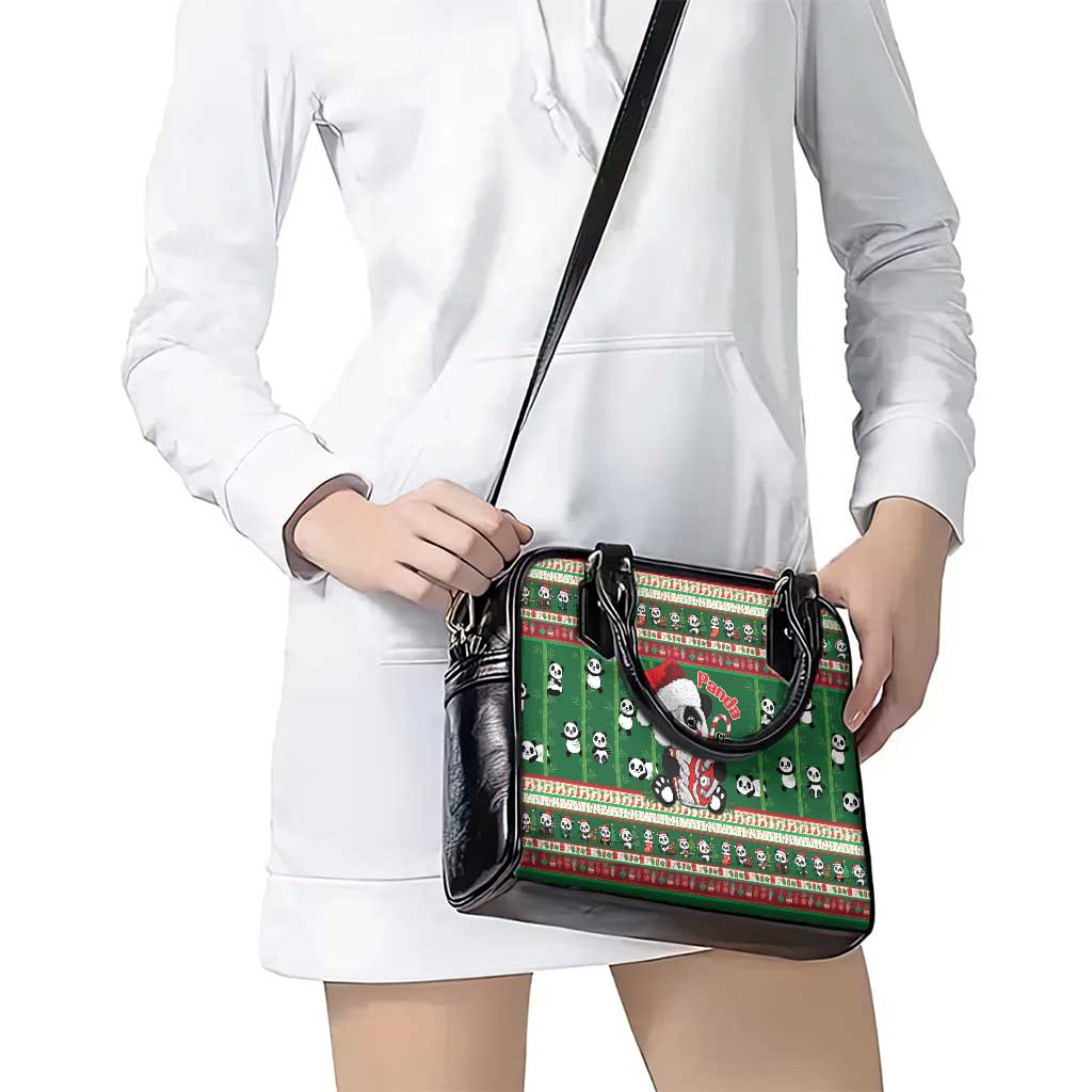 Cute Panda Claus Christmas Shoulder Handbag Panda Santa Claus - Wonder Print Shop