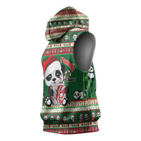 Cute Panda Claus Christmas Sleeveless Hoodie Panda Santa Claus - Wonder Print Shop