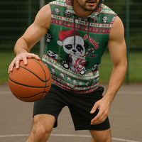 Cute Panda Claus Christmas Sleeveless Hoodie Panda Santa Claus - Wonder Print Shop
