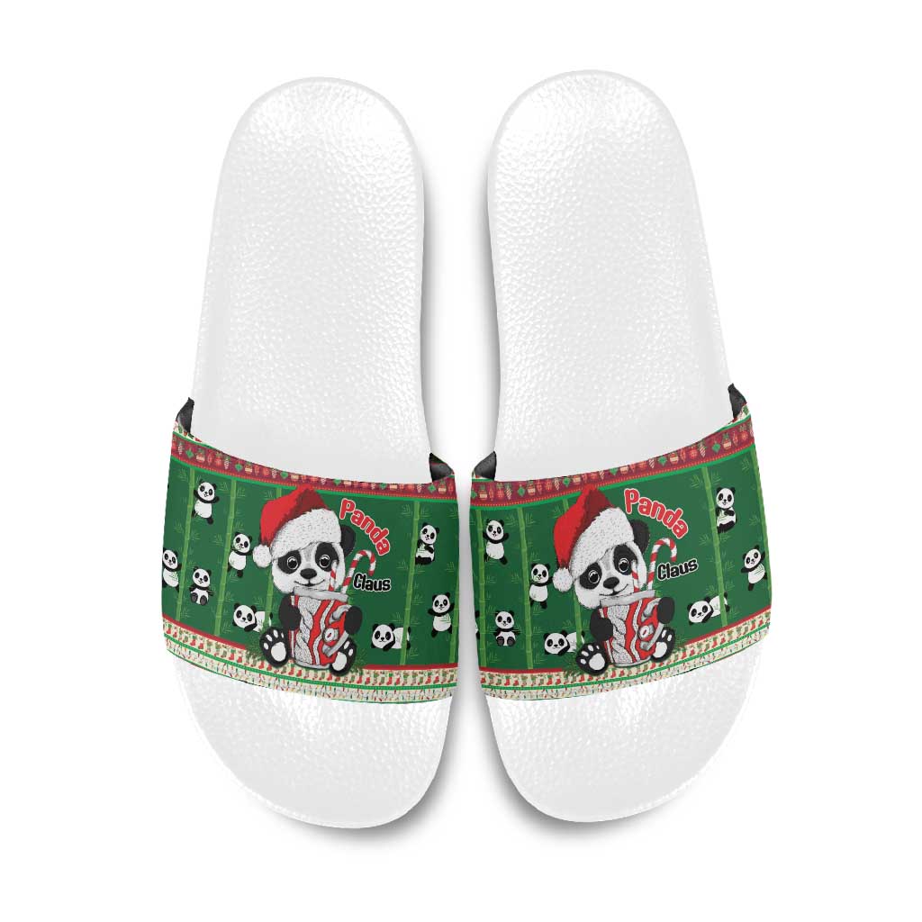 Cute Panda Claus Christmas Slide Sandals Panda Santa Claus - Wonder Print Shop