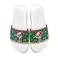 Cute Panda Claus Christmas Slide Sandals Panda Santa Claus - Wonder Print Shop