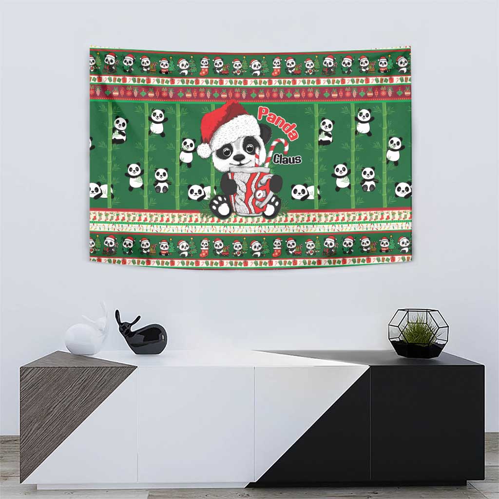 Cute Panda Claus Christmas Tapestry Panda Santa Claus - Wonder Print Shop