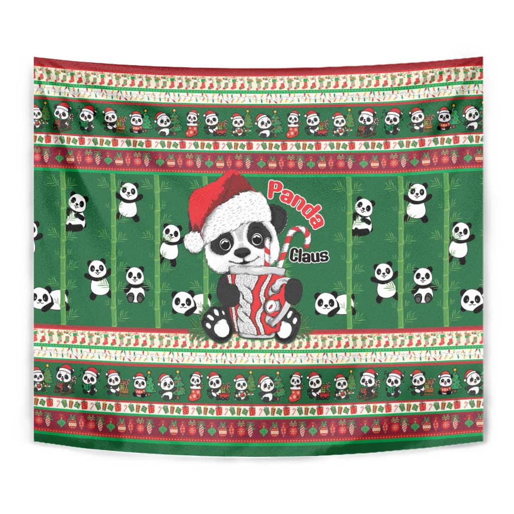 Cute Panda Claus Christmas Tapestry Panda Santa Claus - Wonder Print Shop