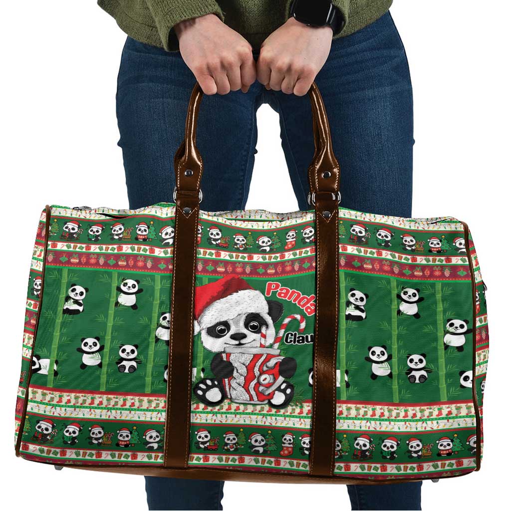 Cute Panda Claus Christmas Travel Bag Panda Santa Claus - Wonder Print Shop