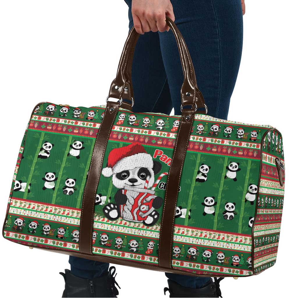 Cute Panda Claus Christmas Travel Bag Panda Santa Claus - Wonder Print Shop