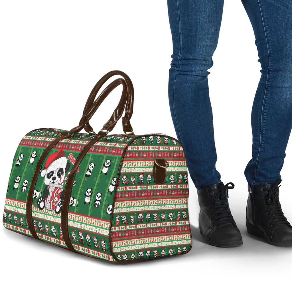 Cute Panda Claus Christmas Travel Bag Panda Santa Claus - Wonder Print Shop