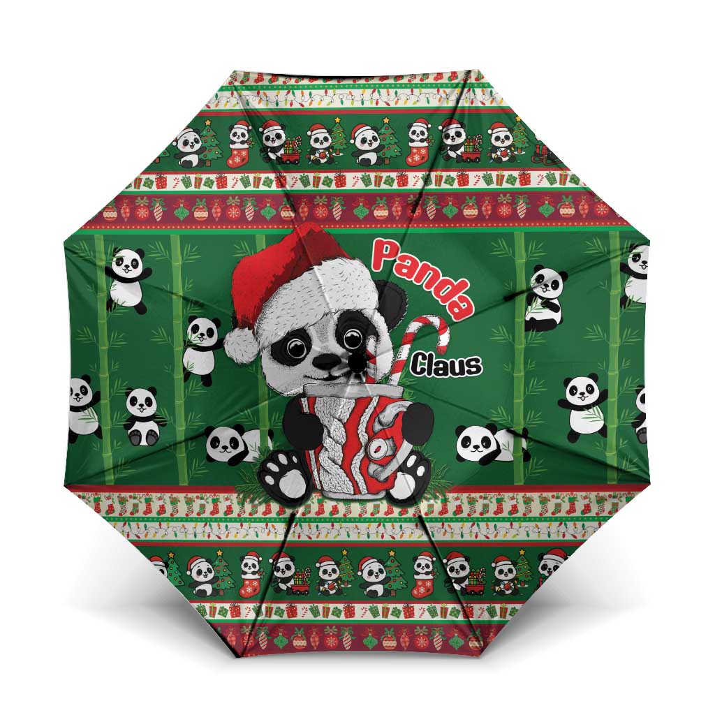Cute Panda Claus Christmas Umbrella Panda Santa Claus - Wonder Print Shop