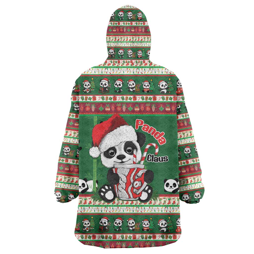 Cute Panda Claus Christmas Wearable Blanket Hoodie Panda Santa Claus - Wonder Print Shop