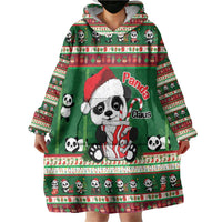 Cute Panda Claus Christmas Wearable Blanket Hoodie Panda Santa Claus - Wonder Print Shop