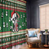Cute Panda Claus Christmas Window Curtain Panda Santa Claus - Wonder Print Shop