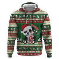 Cute Panda Claus Christmas Zip Hoodie Panda Santa Claus - Wonder Print Shop