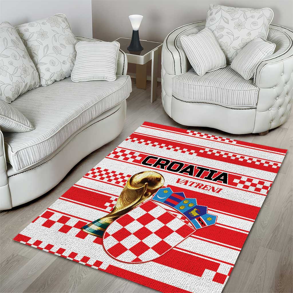 World Football Croatia 2026 Area Rug Vatreni Hrabar Broj - Wonder Print Shop