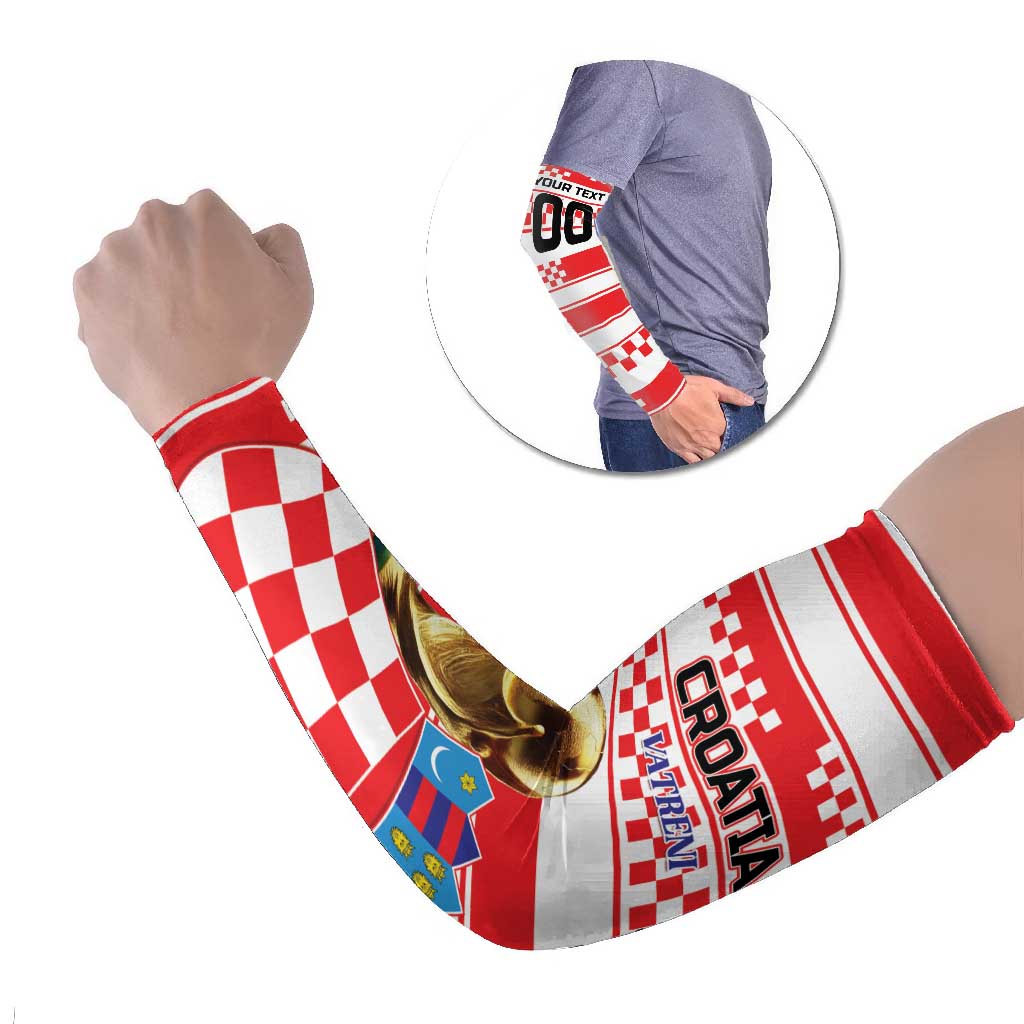 Custom World Football Croatia 2026 Arm Sleeves Vatreni Hrabar Broj - Wonder Print Shop