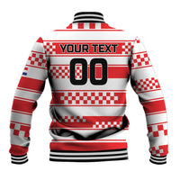 Custom World Football Croatia 2026 Baseball Jacket Vatreni Hrabar Broj - Wonder Print Shop