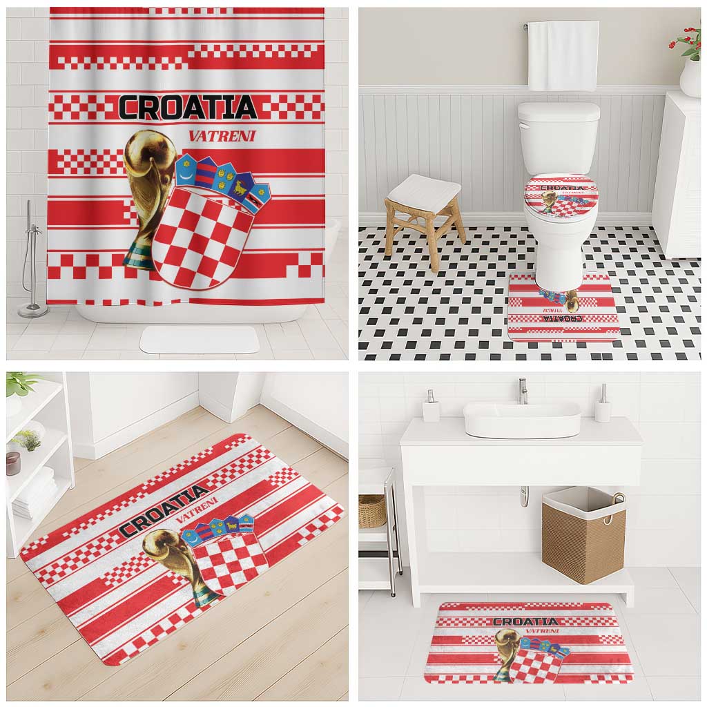 World Football Croatia 2026 Bathroom Set Vatreni Hrabar Broj - Wonder Print Shop