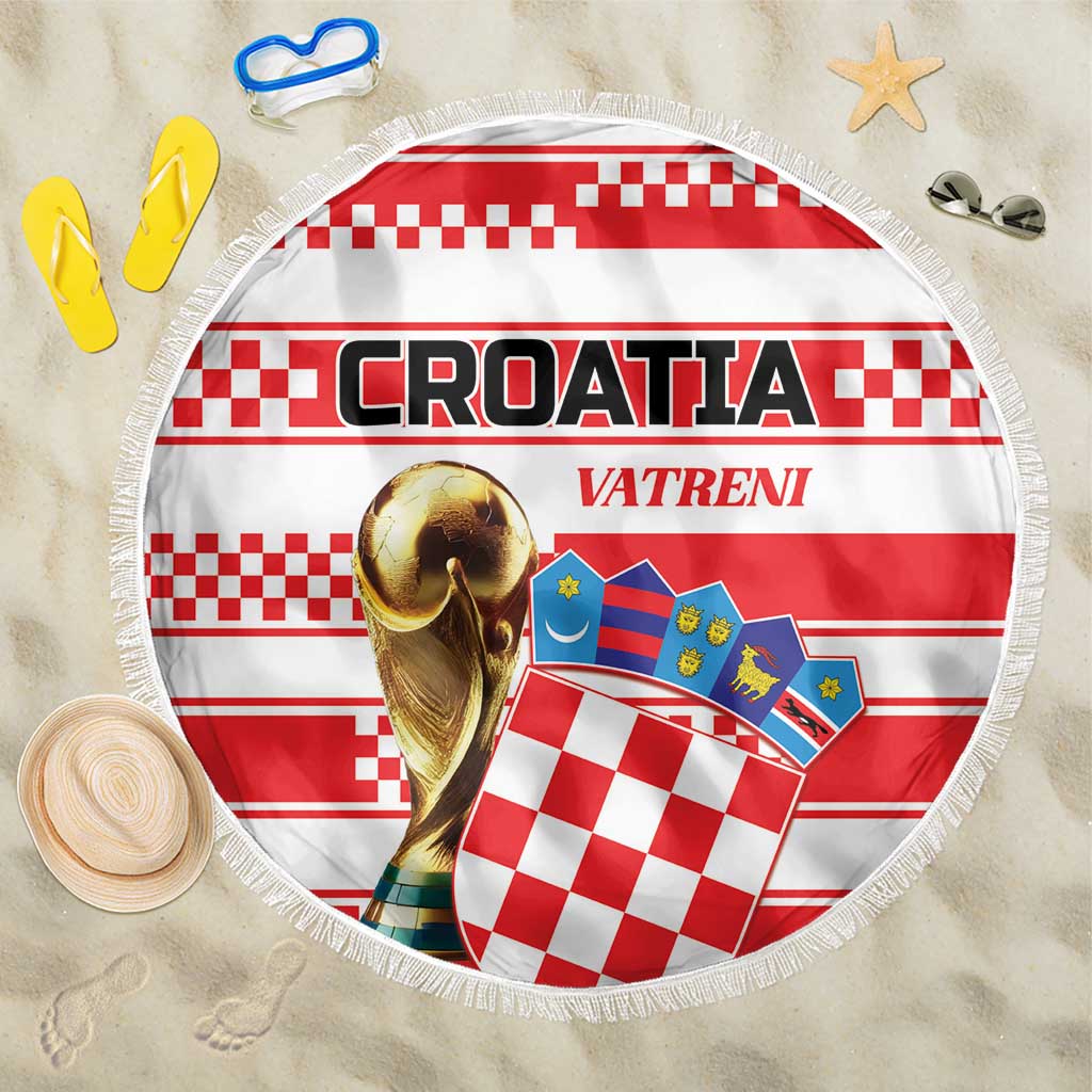 World Football Croatia 2026 Beach Blanket Vatreni Hrabar Broj - Wonder Print Shop