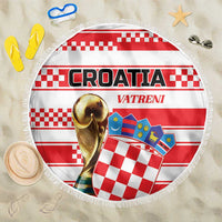 World Football Croatia 2026 Beach Blanket Vatreni Hrabar Broj - Wonder Print Shop