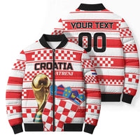 Custom World Football Croatia 2026 Bomber Puffer Jacket Vatreni Hrabar Broj - Wonder Print Shop