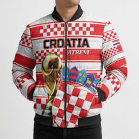 Custom World Football Croatia 2026 Bomber Puffer Jacket Vatreni Hrabar Broj - Wonder Print Shop