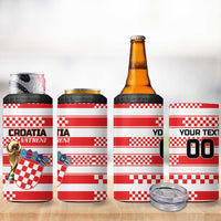Custom World Football Croatia 2026 4 in 1 Can Cooler Tumbler Vatreni Hrabar Broj - Wonder Print Shop
