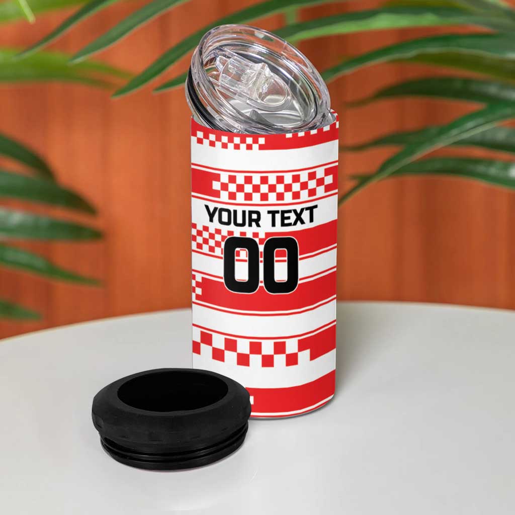 Custom World Football Croatia 2026 4 in 1 Can Cooler Tumbler Vatreni Hrabar Broj - Wonder Print Shop