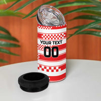 Custom World Football Croatia 2026 4 in 1 Can Cooler Tumbler Vatreni Hrabar Broj - Wonder Print Shop