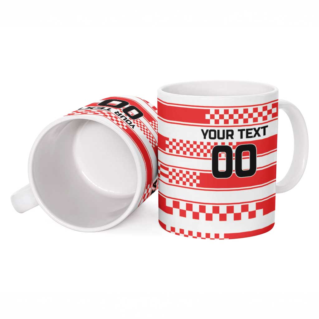 Custom World Football Croatia 2026 Ceramic Mug Vatreni Hrabar Broj - Wonder Print Shop