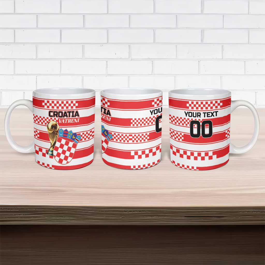 Custom World Football Croatia 2026 Ceramic Mug Vatreni Hrabar Broj - Wonder Print Shop