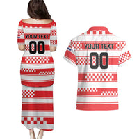 Custom World Football Croatia 2026 Couples Matching Puletasi and Hawaiian Shirt Vatreni Hrabar Broj - Wonder Print Shop
