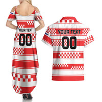 Custom World Football Croatia 2026 Couples Matching Summer Maxi Dress and Hawaiian Shirt Vatreni Hrabar Broj - Wonder Print Shop