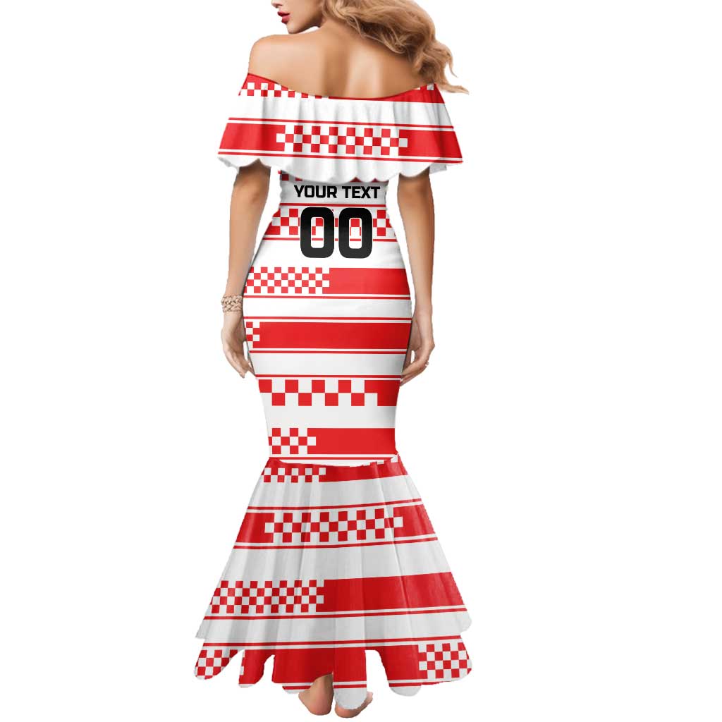 Custom World Football Croatia 2026 Family Matching Mermaid Dress and Hawaiian Shirt Vatreni Hrabar Broj - Wonder Print Shop