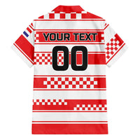 Custom World Football Croatia 2026 Family Matching Off The Shoulder Long Sleeve Dress and Hawaiian Shirt Vatreni Hrabar Broj - Wonder Print Shop