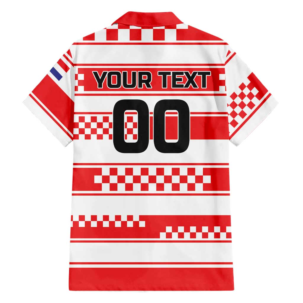 Custom World Football Croatia 2026 Family Matching Off Shoulder Short Dress and Hawaiian Shirt Vatreni Hrabar Broj - Wonder Print Shop