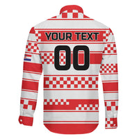 Custom World Football Croatia 2026 Family Matching Off Shoulder Short Dress and Hawaiian Shirt Vatreni Hrabar Broj - Wonder Print Shop