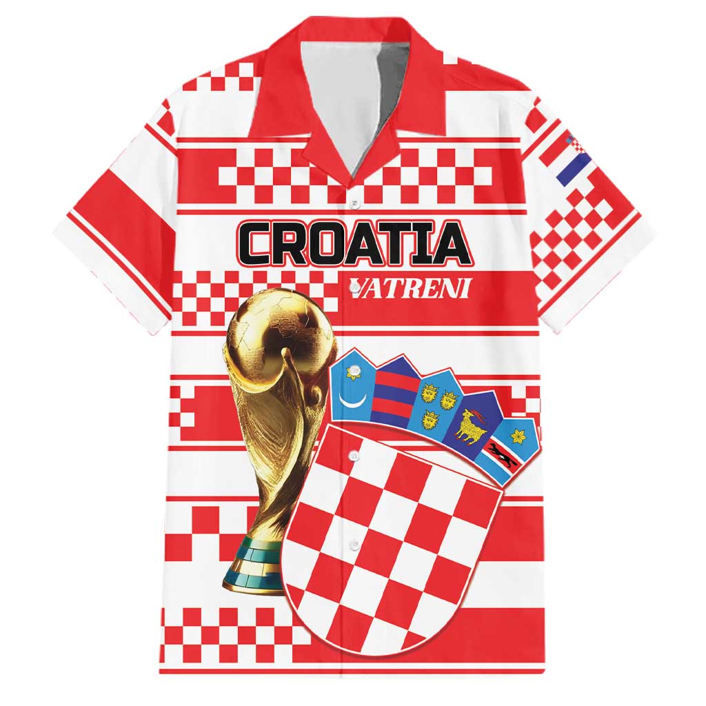 Custom World Football Croatia 2026 Family Matching Puletasi and Hawaiian Shirt Vatreni Hrabar Broj - Wonder Print Shop