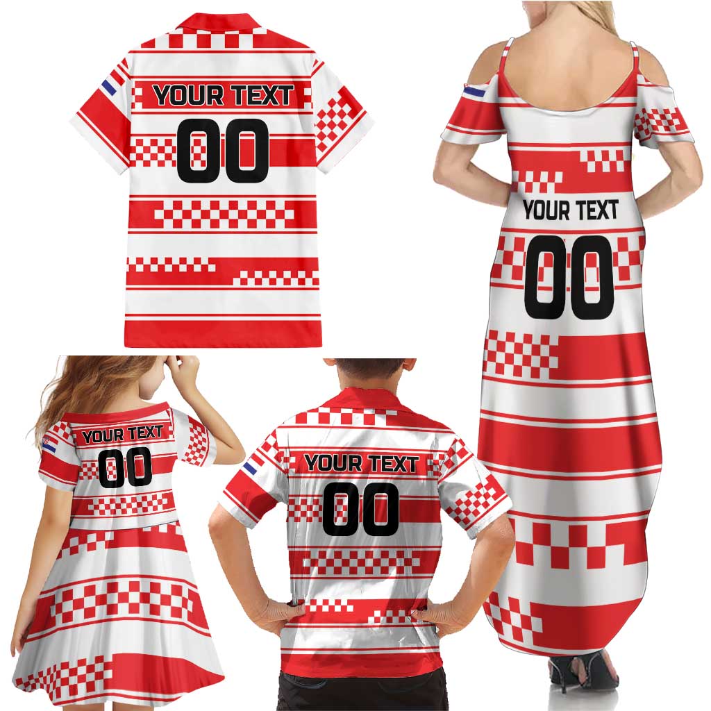 Custom World Football Croatia 2026 Family Matching Summer Maxi Dress and Hawaiian Shirt Vatreni Hrabar Broj - Wonder Print Shop