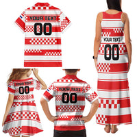 Custom World Football Croatia 2026 Family Matching Tank Maxi Dress and Hawaiian Shirt Vatreni Hrabar Broj - Wonder Print Shop