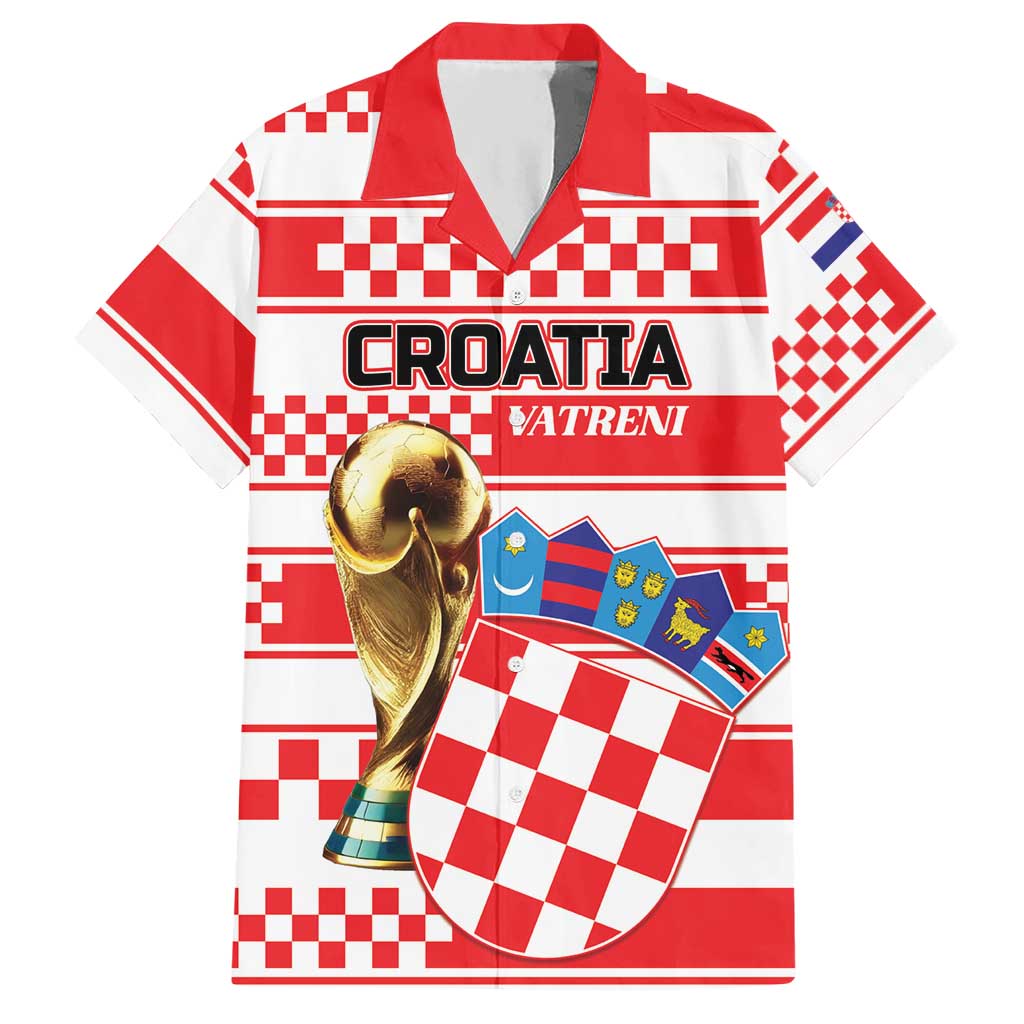 Custom World Football Croatia 2026 Hawaiian Shirt Vatreni Hrabar Broj - Wonder Print Shop