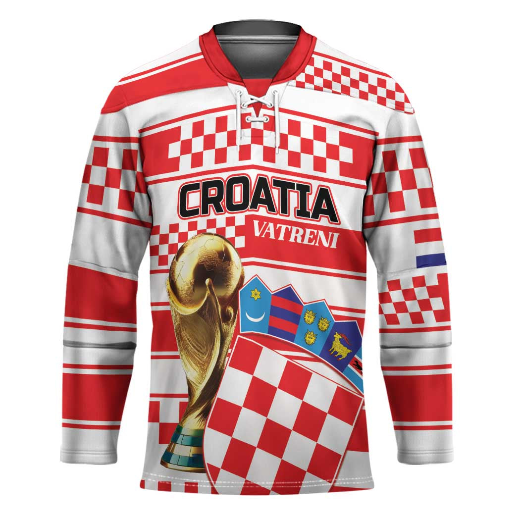Custom World Football Croatia 2026 Hockey Jersey Vatreni Hrabar Broj - Wonder Print Shop