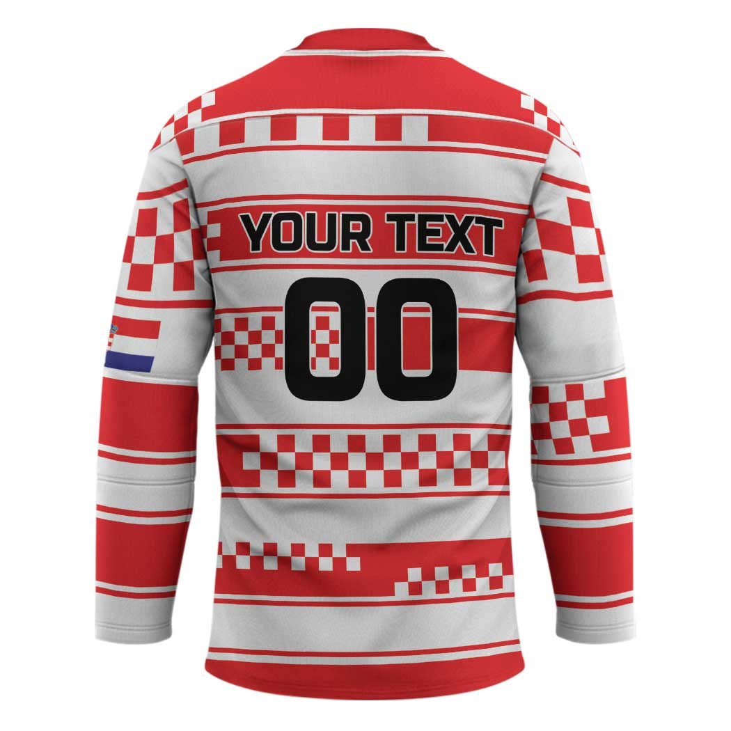Custom World Football Croatia 2026 Hockey Jersey Vatreni Hrabar Broj - Wonder Print Shop