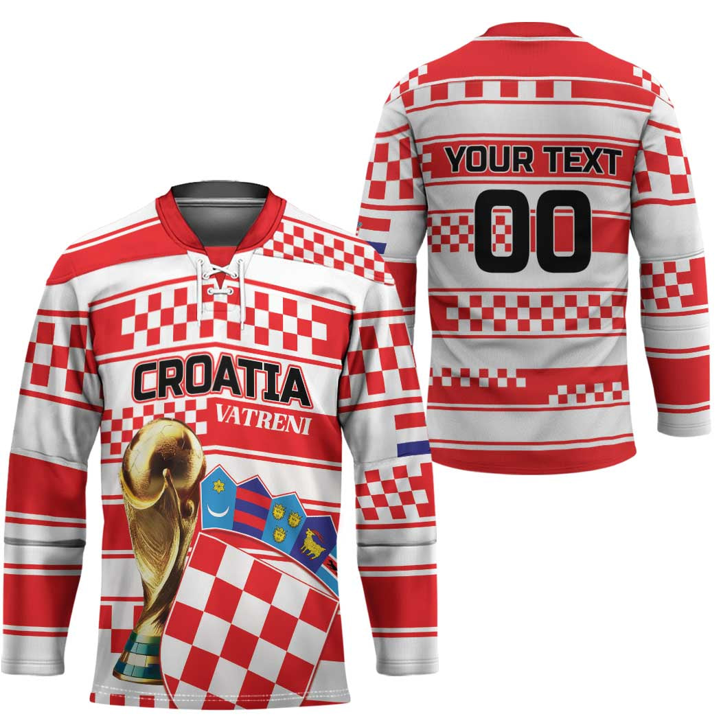 Custom World Football Croatia 2026 Hockey Jersey Vatreni Hrabar Broj - Wonder Print Shop