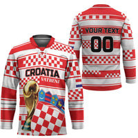 Custom World Football Croatia 2026 Hockey Jersey Vatreni Hrabar Broj - Wonder Print Shop