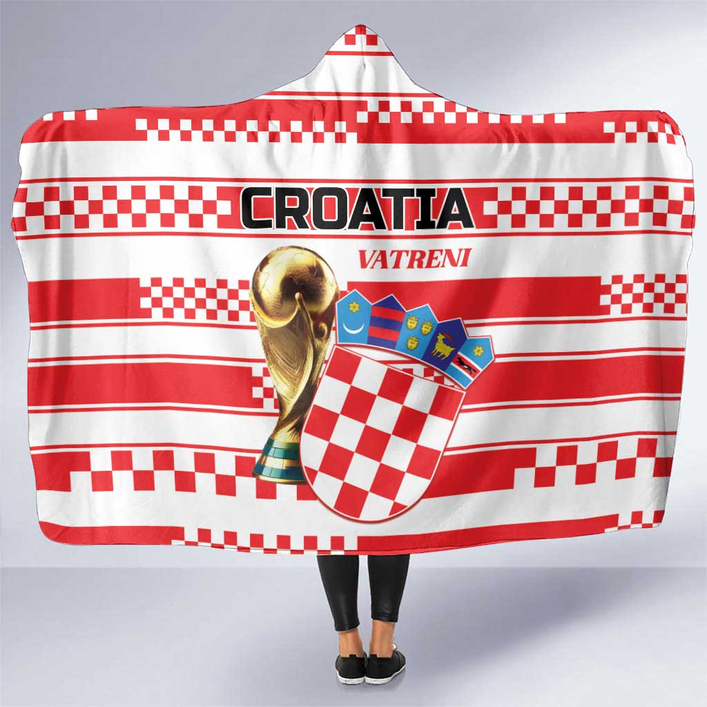 World Football Croatia 2026 Hooded Blanket Vatreni Hrabar Broj - Wonder Print Shop