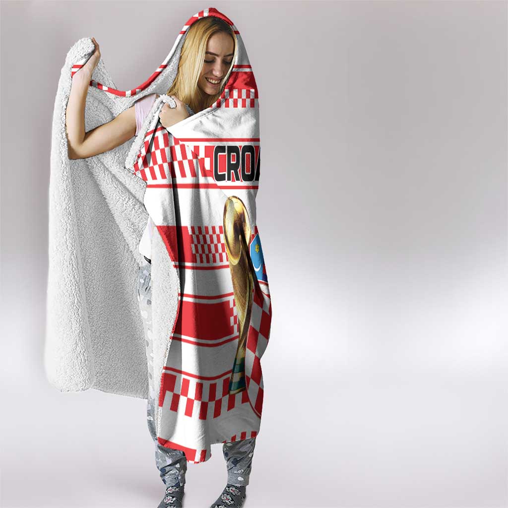 World Football Croatia 2026 Hooded Blanket Vatreni Hrabar Broj - Wonder Print Shop