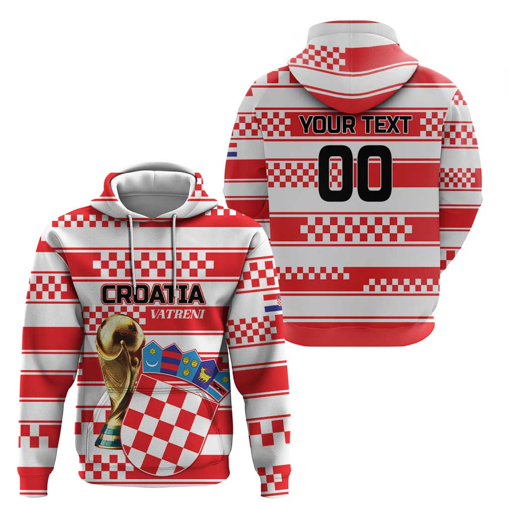 Custom World Football Croatia 2026 Hoodie Vatreni Hrabar Broj - Wonder Print Shop