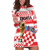 Custom World Football Croatia 2026 Hoodie Dress Vatreni Hrabar Broj - Wonder Print Shop